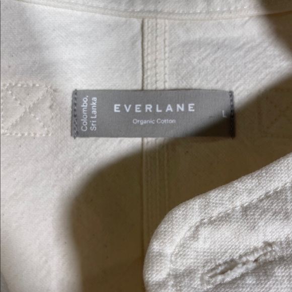 EVERLANE WOMENS CANVAS ORGANIC COTTON PARKA JACKET CREAM LARGE - Picture 4 of 10